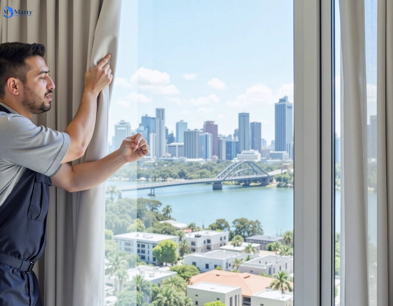 Professional curtain steam cleaning service avondale-heights-vic QLD by Matty Curtain Cleaning